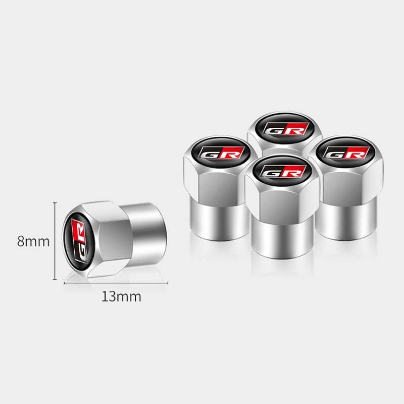 4pcs /Set For GR Metal Car Tire Valve Modification, Color: Red