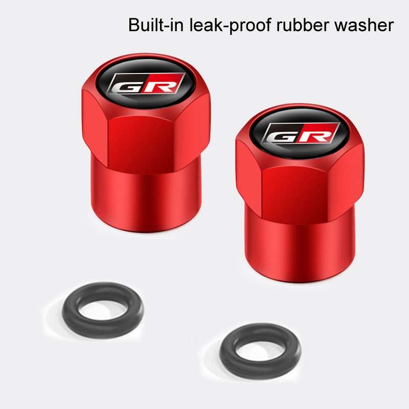 4pcs /Set For GR Metal Car Tire Valve Modification, Color: Red