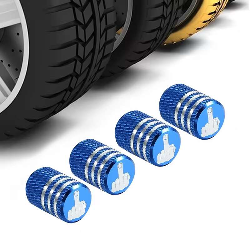 4pcs Laser Ioon Car Tire Modification Universal Valve(Red)