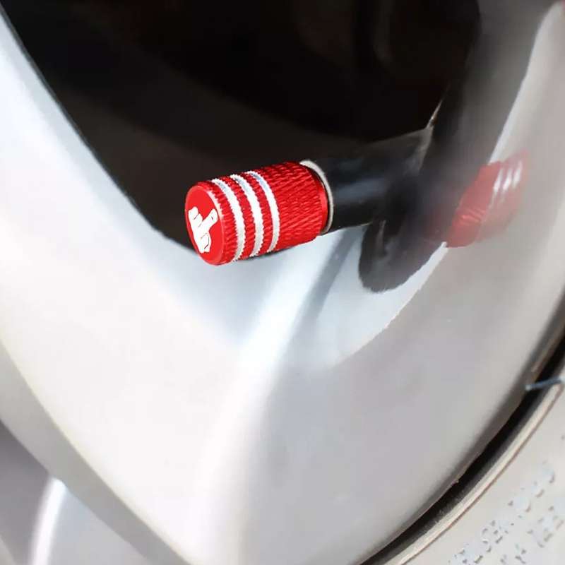 4pcs Laser Ioon Car Tire Modification Universal Valve(Red)