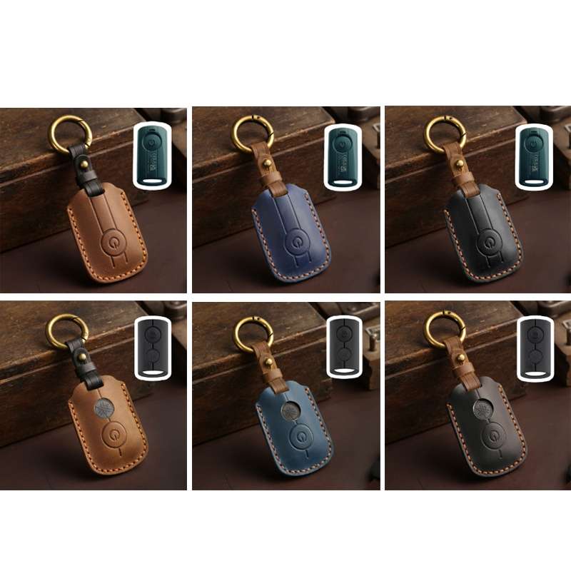 For YAMAHA NMAX155/XMAX300/Aerox/Jauns Hallmo Motorcycle Key Cover, Color: 2 Key Brown Not Hollowed