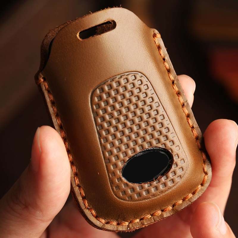For Kymco S350 Hallmo Motorcycle Smart Remote Control Key Bag(Brown)