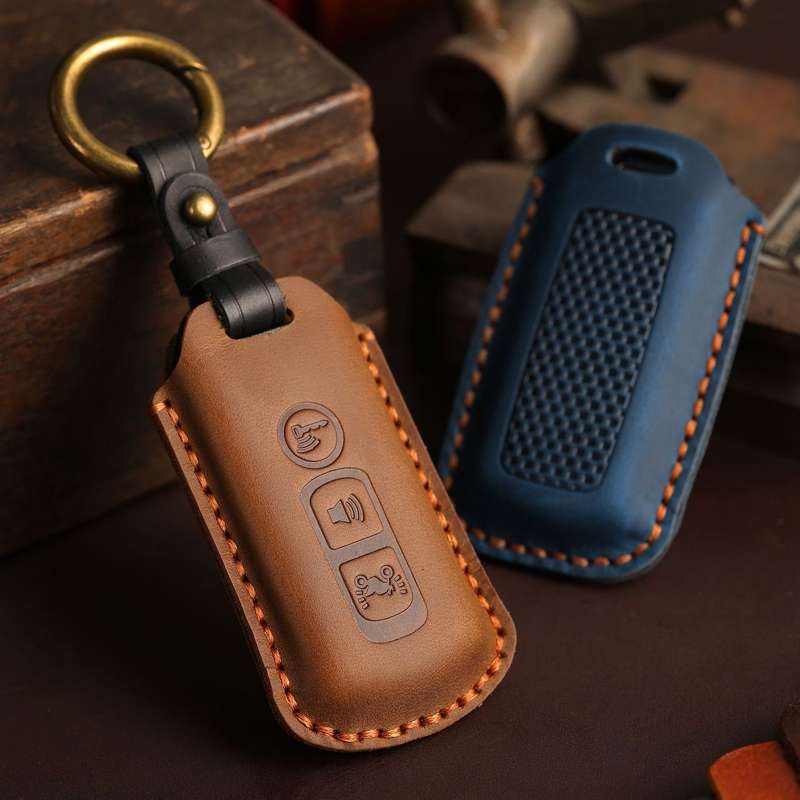 For Honda NS125LA/Lead125/PCX160/Forza 350 Hallmo Motorcycle Key Case, Color: 3 Keys Blue
