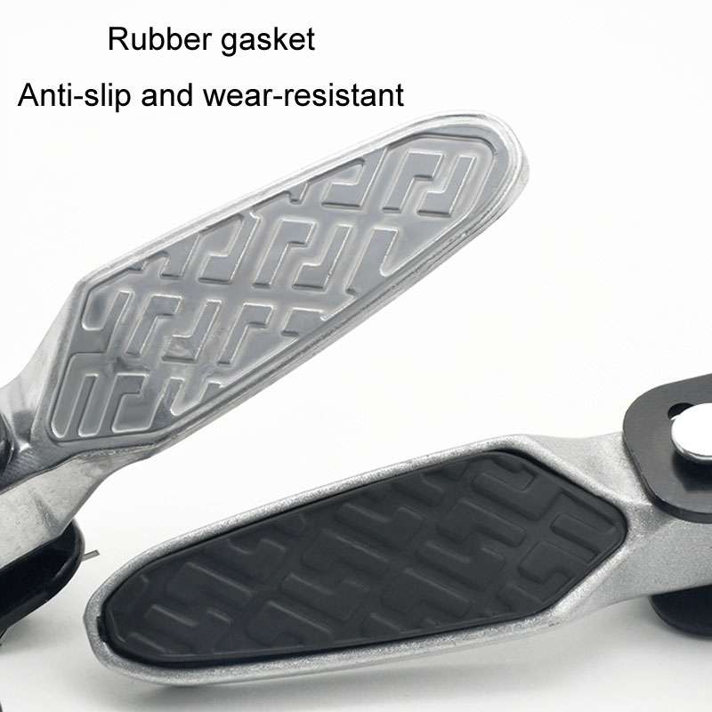 Electric Motorcycle Folding Foot Pegs Modification Pedal Pad Footrests, Style: With Anti-slip Pad