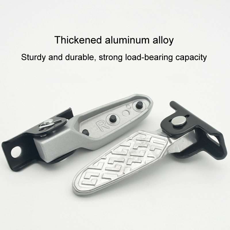 Electric Motorcycle Folding Foot Pegs Modification Pedal Pad Footrests, Style: With Anti-slip Pad