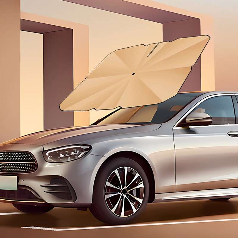 Car Windshield Titanium Sun Protection Heat Insulation Parasol(Large Gold 9957)