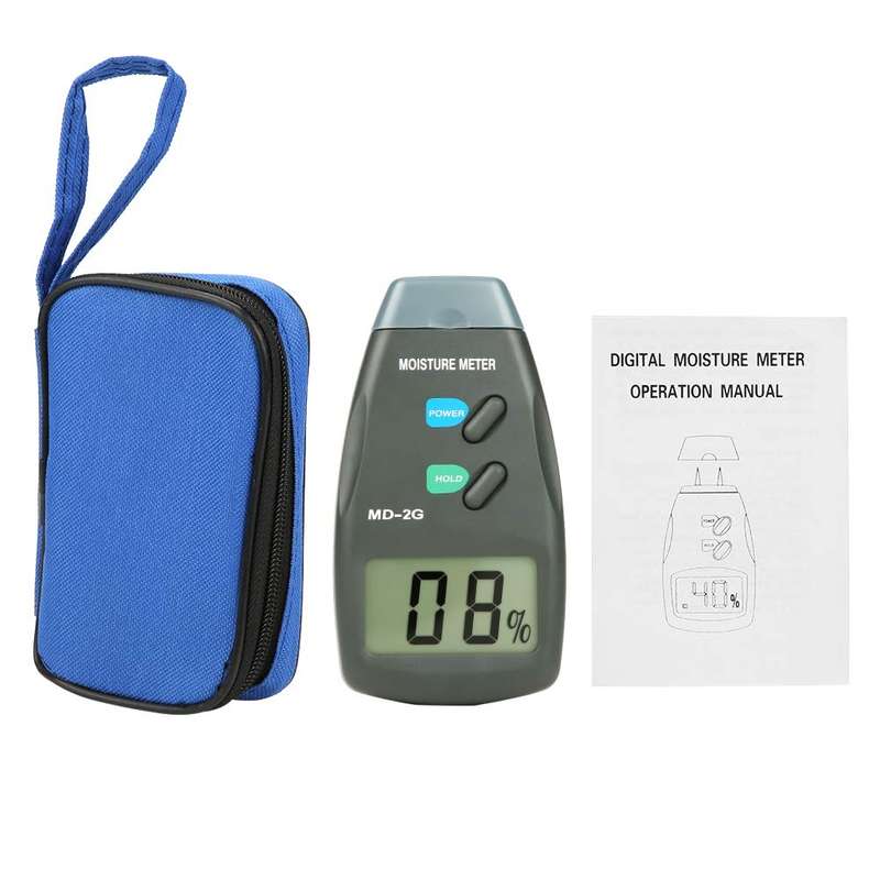 MD-2G 2 Pin LCD Screen Digital Display Wood Moisture and Humidity Detector