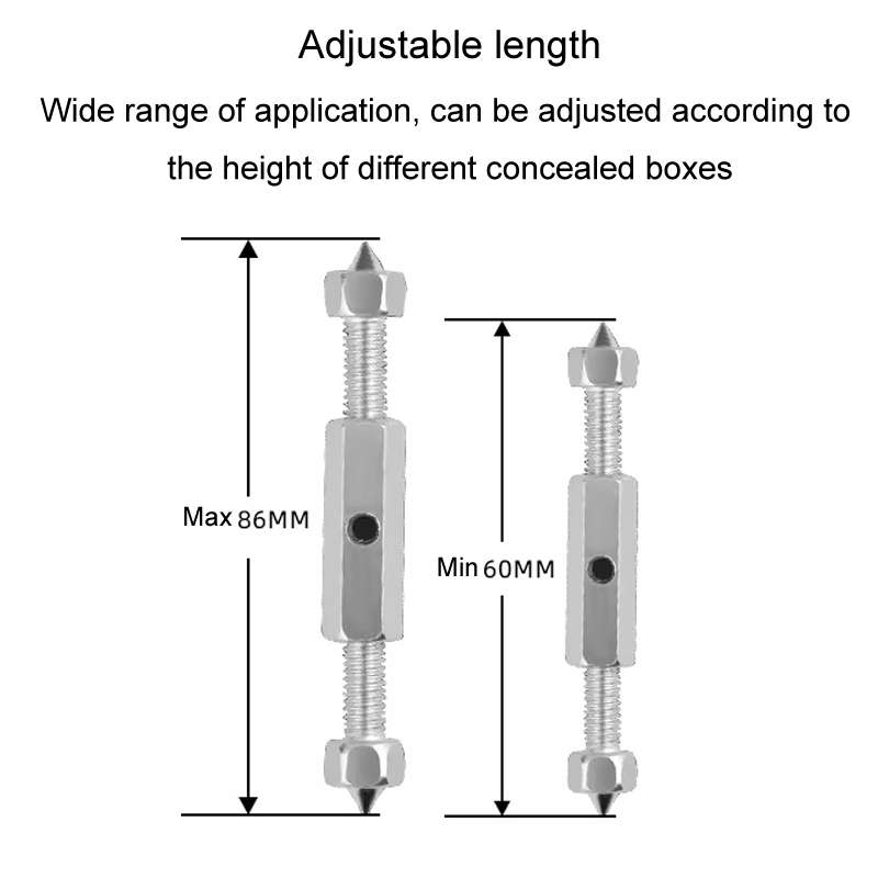 Type 118 10pcs Universal Wire Concealed Box Repairer Switch Socket Base Box Repair Support Rod Fixin