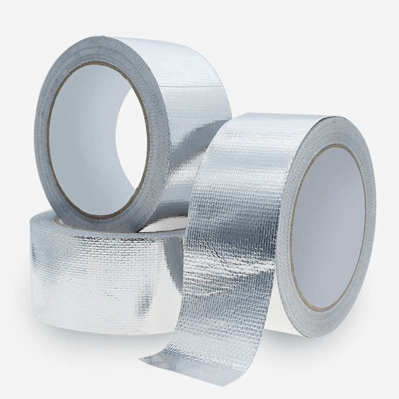 5cm x 20m 0.15mm Glass Fiber Cloth Aluminum Foil Tape Air- Conditioning Pipe Waterproof Seam Sealing