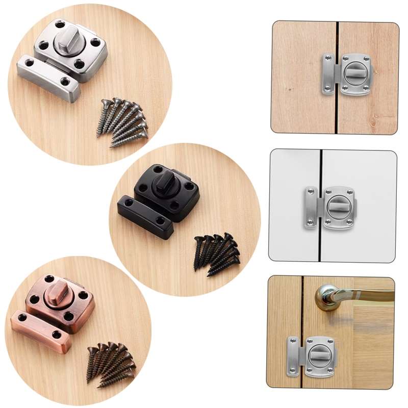 Stainless Steel Rotate Bolt Latch Anti-Theft Security Bathroom Door Lock Spring Latch, Specific