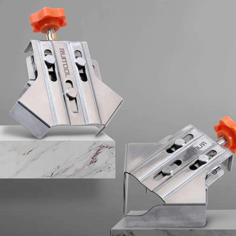 RUITOOL Woodworking Quick Splicing Positioner Stainless Steel Right Angle Fixing Clip, Model: Closed