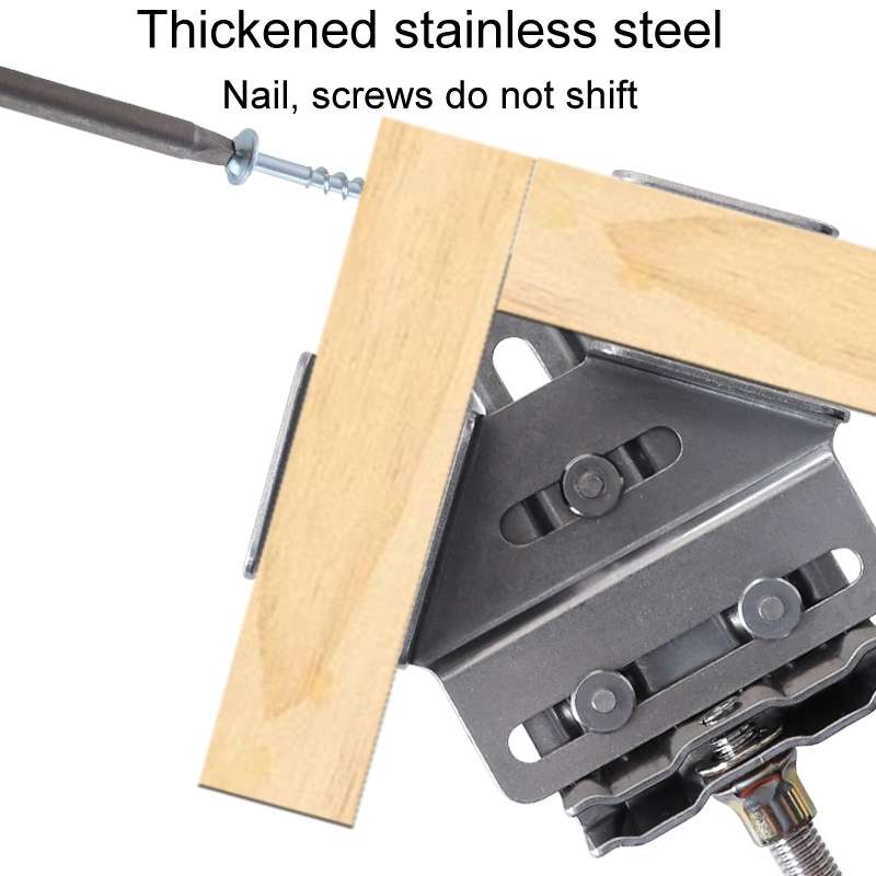 RUITOOL Woodworking Quick Splicing Positioner Stainless Steel Right Angle Fixing Clip, Model: Closed