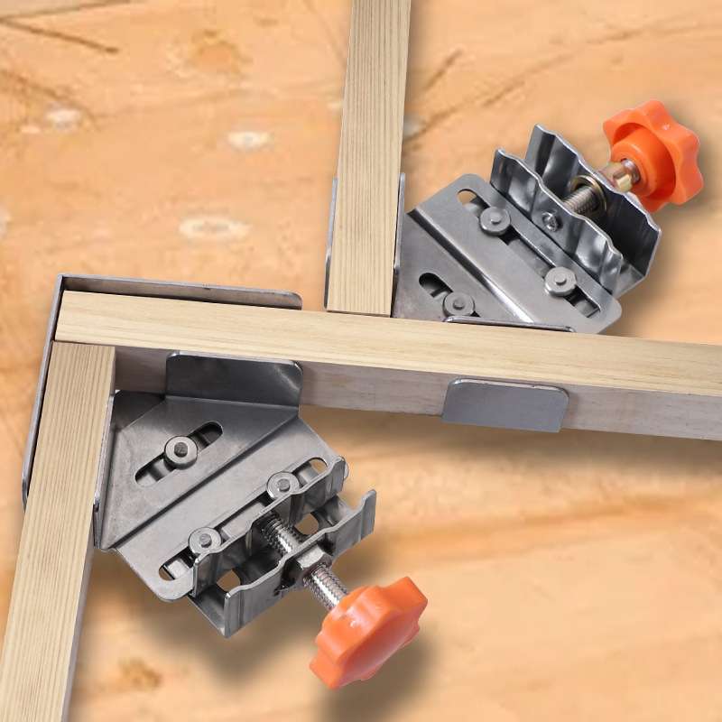 RUITOOL Woodworking Quick Splicing Positioner Stainless Steel Right Angle Fixing Clip, Model: Closed