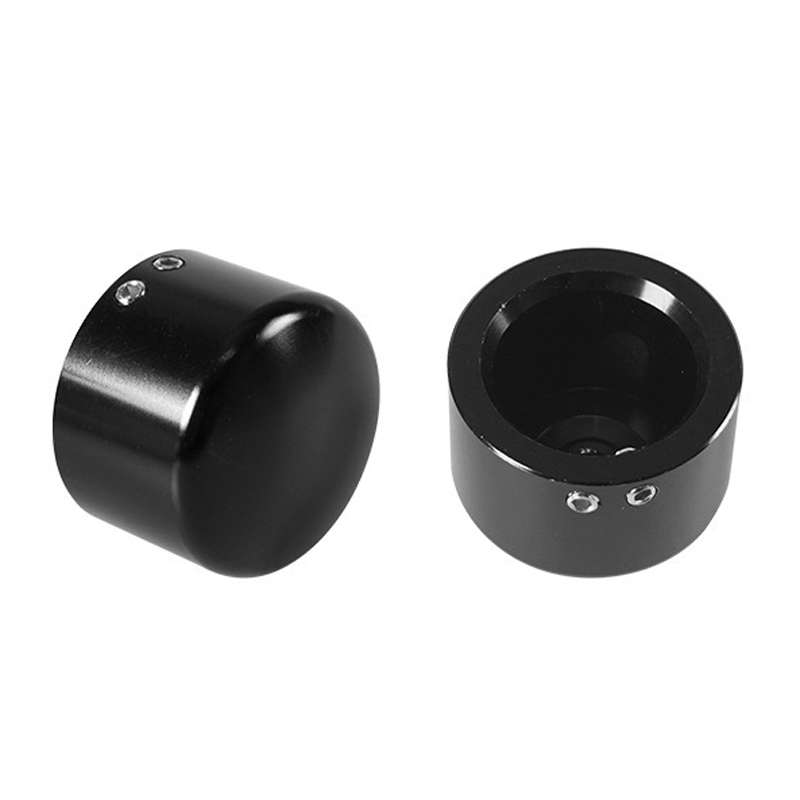 For Harley Davidson Motorcycle Modified Front Axle Wheel Covers Front Axle Decorative Cover(Black)