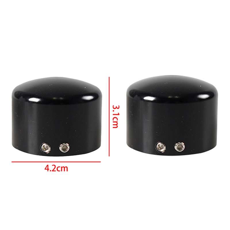 For Harley Davidson Motorcycle Modified Front Axle Wheel Covers Front Axle Decorative Cover(Black)