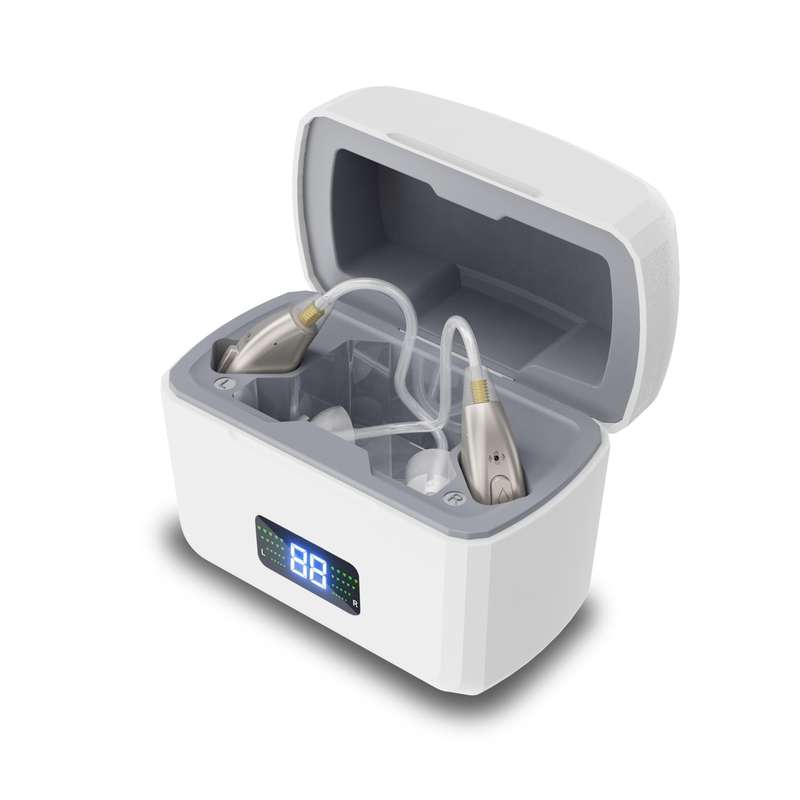 Z-126 Rechargeable Digital Display Hearing Aid Ear-hanging Sound Amplifier(Silver)