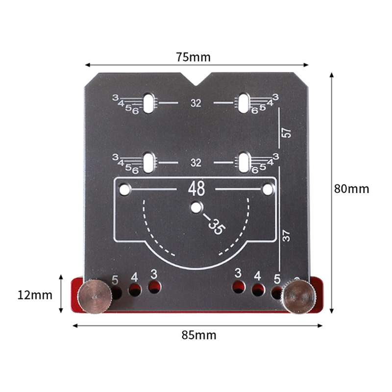 4pcs / Set 35mm Hinge Drilling Locator Hinging Hole Punching Auxiliary Tool, Color: Black