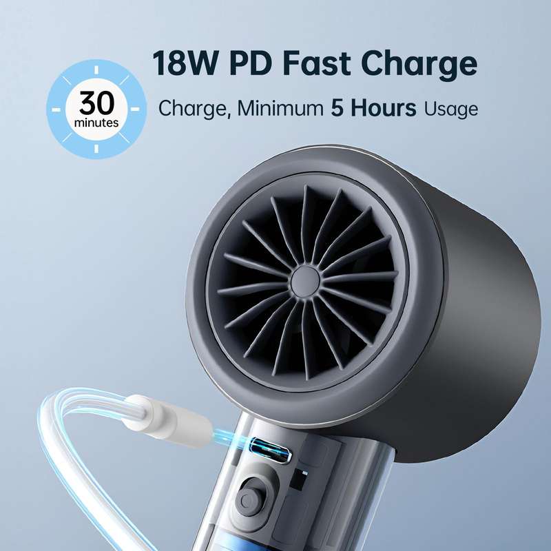 JisuLife FA53 Pro 1 High-speed Powerful Cooling Handheld Small Fan Mini Portable USB Rechargeable De