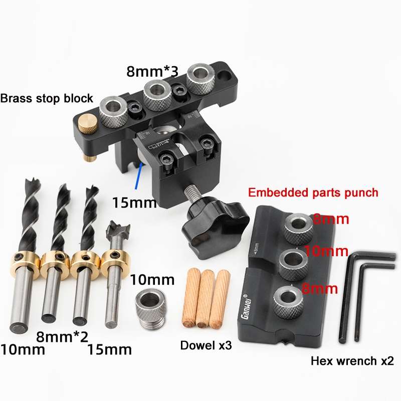 Ganwei 3 in 1 Mini Woodworking Positioning Punch Embedded Parts, Model: MG0-001-0048-B