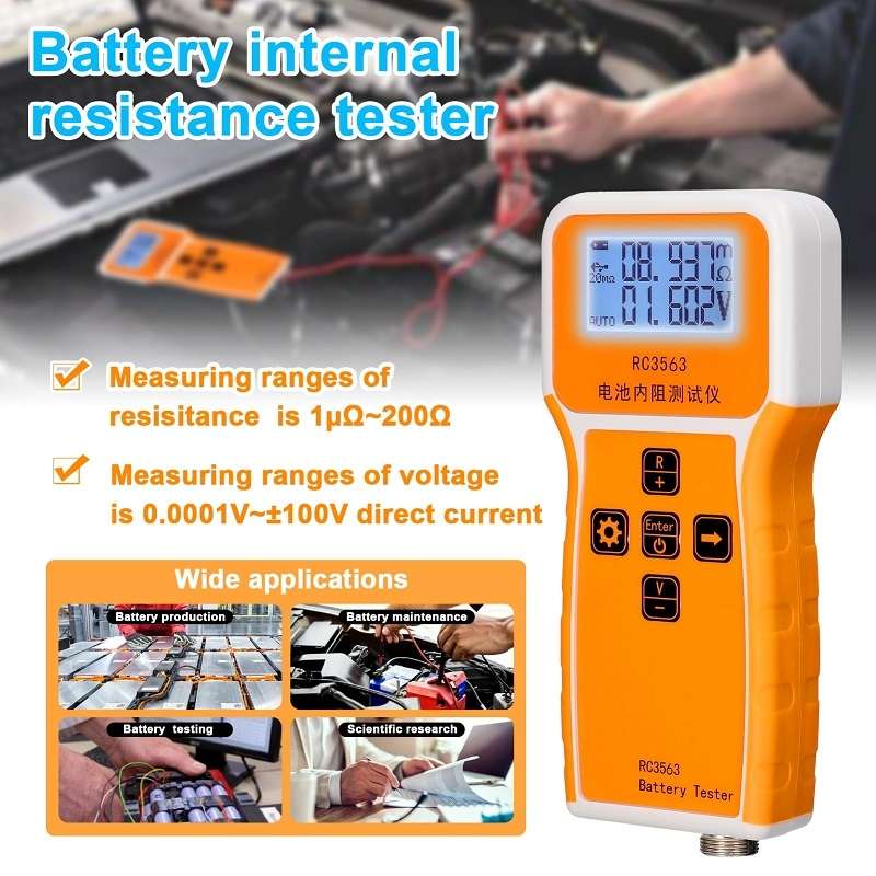 High-Precision Battery Voltage Internal Resistance Tester, Specifications: Host+Probe+Clip+Clamp
