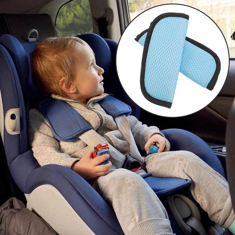 Car Shoulder Pad Holder Child Seat Belt Shoulder Guard, Color: Sky Blue