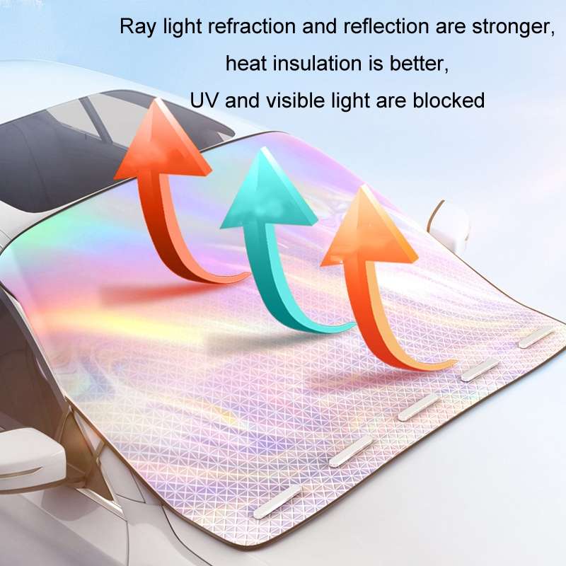 Car Laser Front Windshield Sun Protection Heat Insulation Sunshade, Size: Small