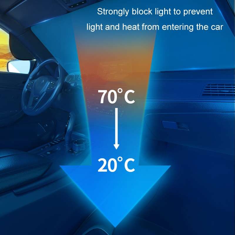 Car Laser Front Windshield Sun Protection Heat Insulation Sunshade, Size: Small