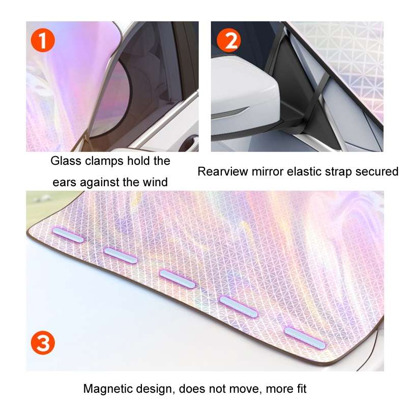 Car Laser Front Windshield Sun Protection Heat Insulation Sunshade, Size: Small