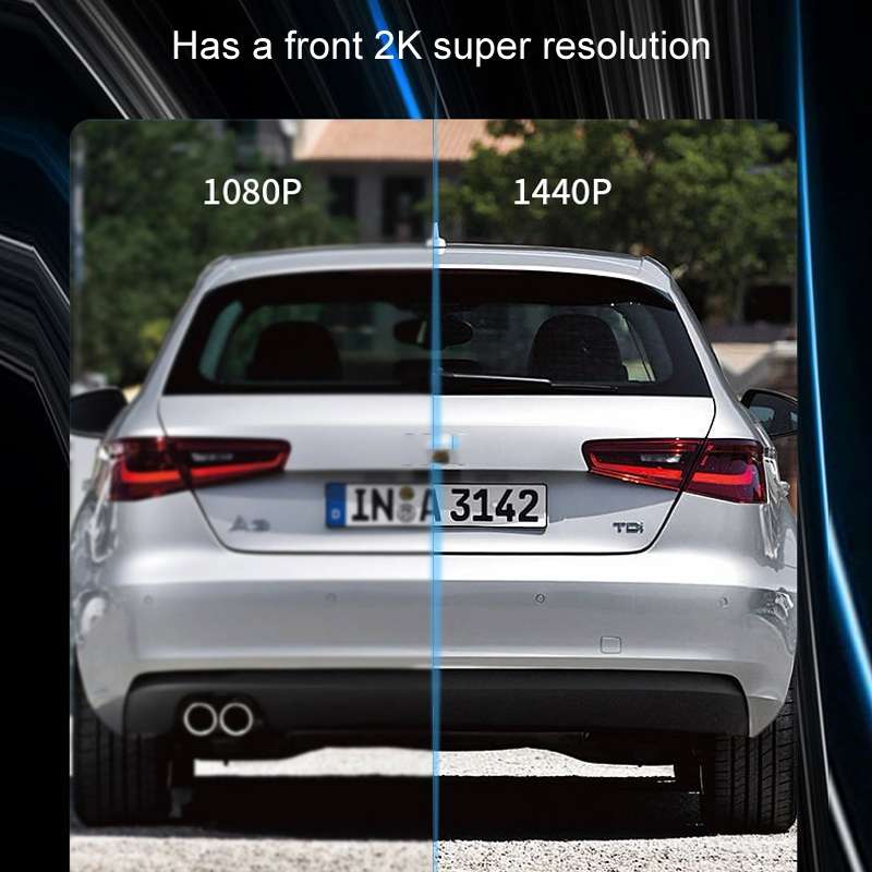 WIFI Mobile Phone 2K Ultra-Clear 360-Degree Rotating Driving Recorder, Version: Cigarette Lighter(No