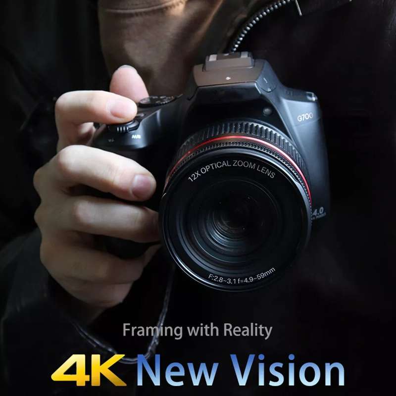 G700 4K / 64MP WiFi Digital Video Camera Camcorder 3.0 Inch IPS Screen 12X Optical Zoom