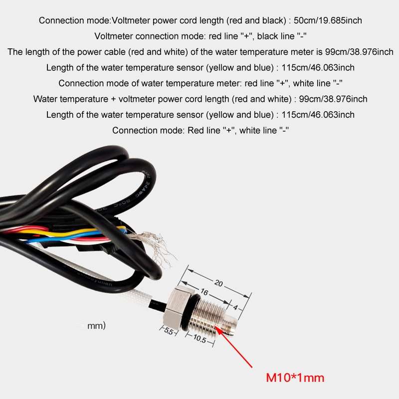 Morfayer Motorcycle Dual Display Intelligent Alarm Power Meter, Model: Water Temperature Meter(Rando