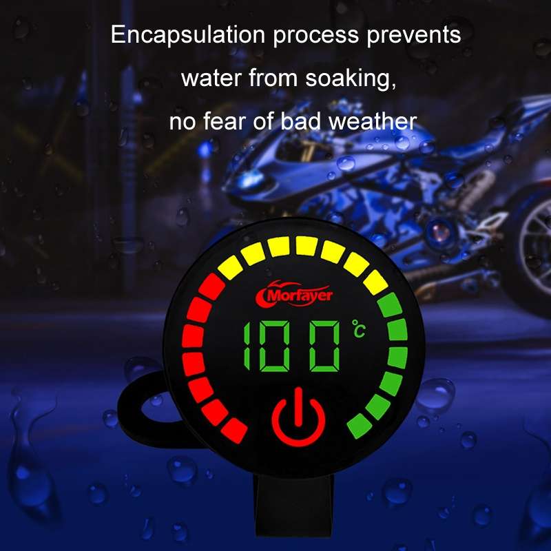 Morfayer Motorcycle Dual Display Intelligent Alarm Power Meter, Model: Water Temperature Meter(Rando