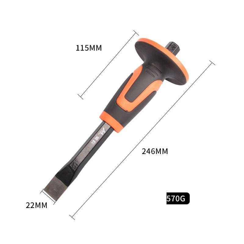 MYTEC Upgraded Flat 246mm Forged Hexagonal Rod Chisel Big Top Cap Industrial Grade Forged Steel Chis