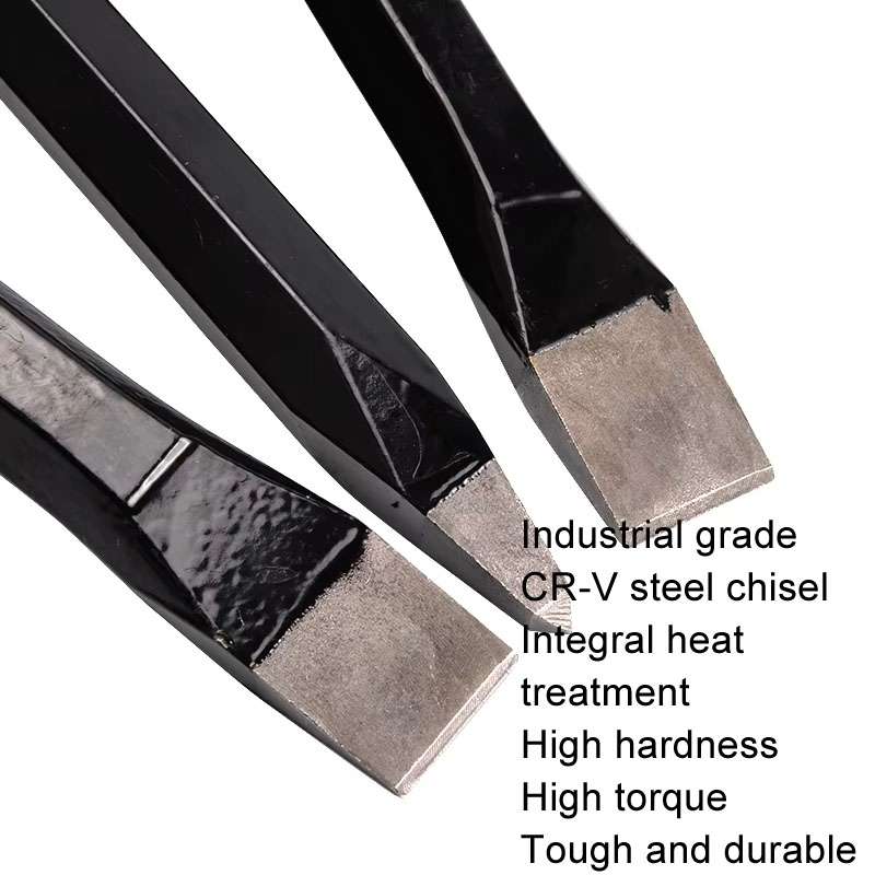MYTEC Upgraded Flat 246mm Forged Hexagonal Rod Chisel Big Top Cap Industrial Grade Forged Steel Chis