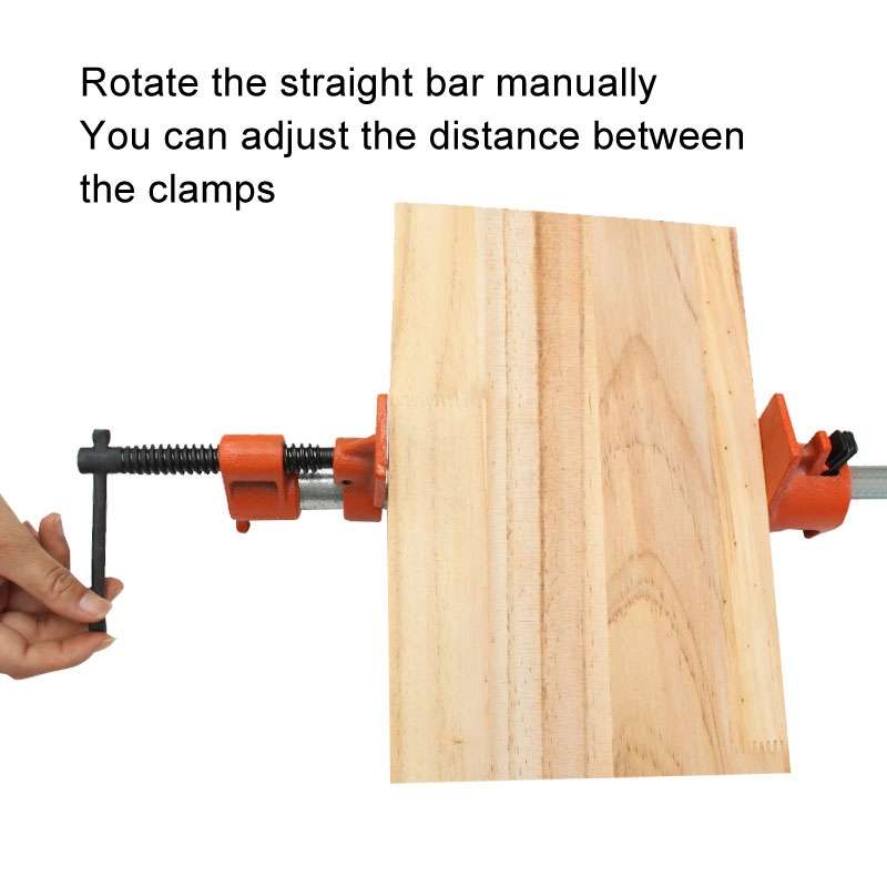 6 Points Woodworking Pipe Clamps Plumbing Fixing Clamps Horizontal Plywood with Clamps, Without Wate