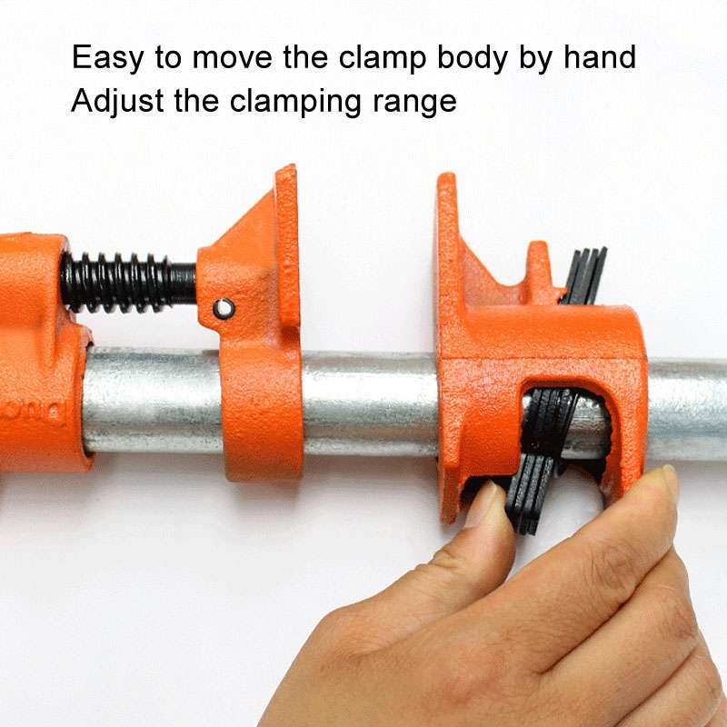 6 Points Woodworking Pipe Clamps Plumbing Fixing Clamps Horizontal Plywood with Clamps, Without Wate