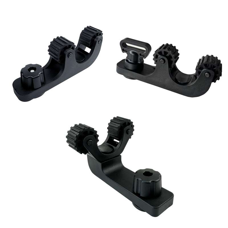Canoe Paddle Fishing Rod Holder Rail Bracket, Specification: Fixed Roller + Nylon Ring