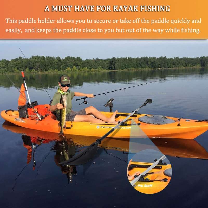 Canoe Paddle Fishing Rod Holder Rail Bracket, Specification: Fixed Roller + Nylon Ring