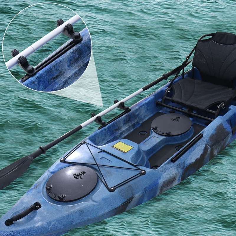 Canoe Paddle Fishing Rod Holder Rail Bracket, Specification: Fixed Roller + Nylon Ring