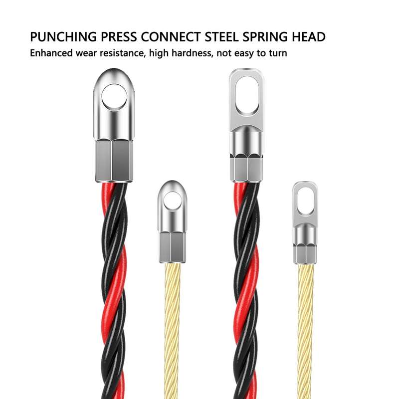 15m Round Head Dual Color Pipe Threading Puller Electrician Manual Threader