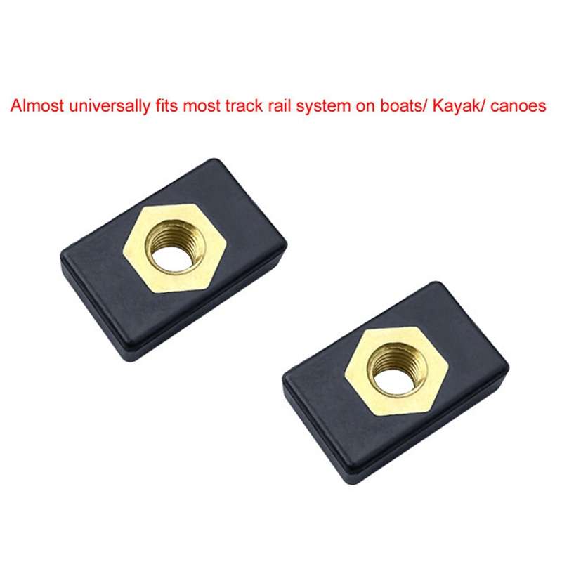 2pcs Kayak Canoe Copper Slide Nut Fishing Rod Holder Base