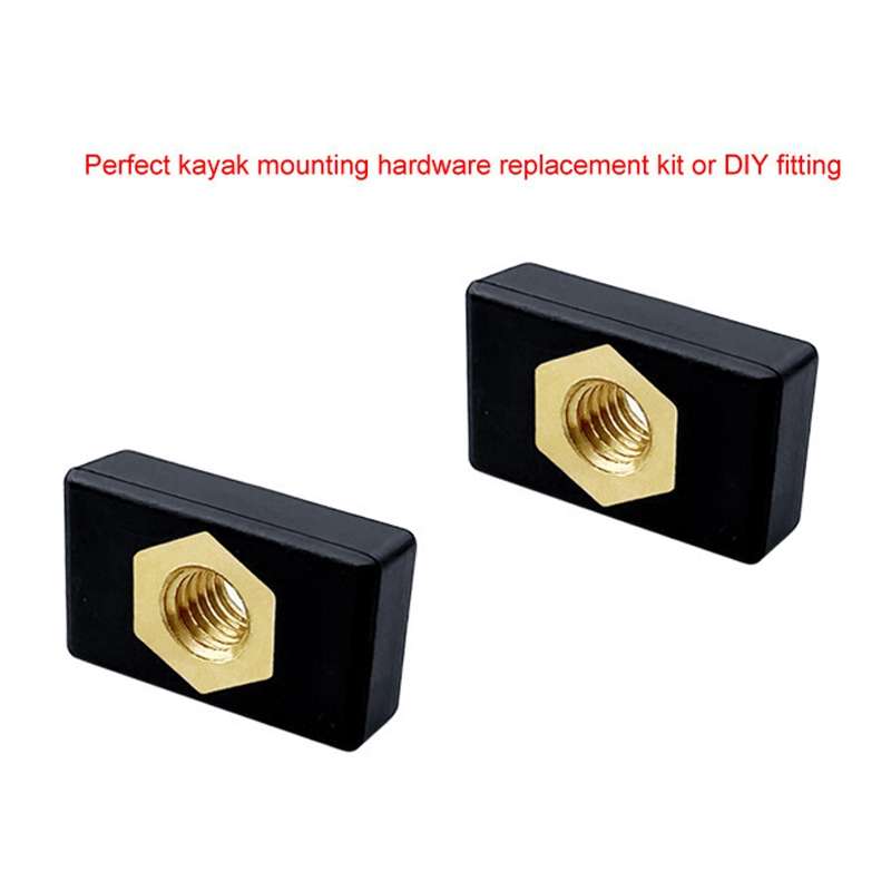 2pcs Kayak Canoe Copper Slide Nut Fishing Rod Holder Base