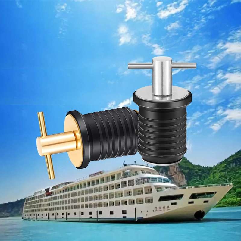 Marine Motorboat Deck Cross Drain Plug Screw, Size: Copper For 32mm