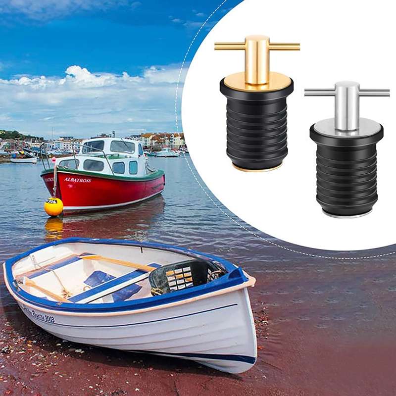 Marine Motorboat Deck Cross Drain Plug Screw, Size: Copper For 32mm