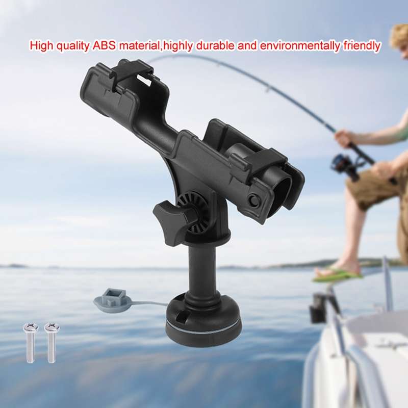 Marine 360 Degree Adjustable Plastic Fishing Rod Holder(With Round Mounting Base)