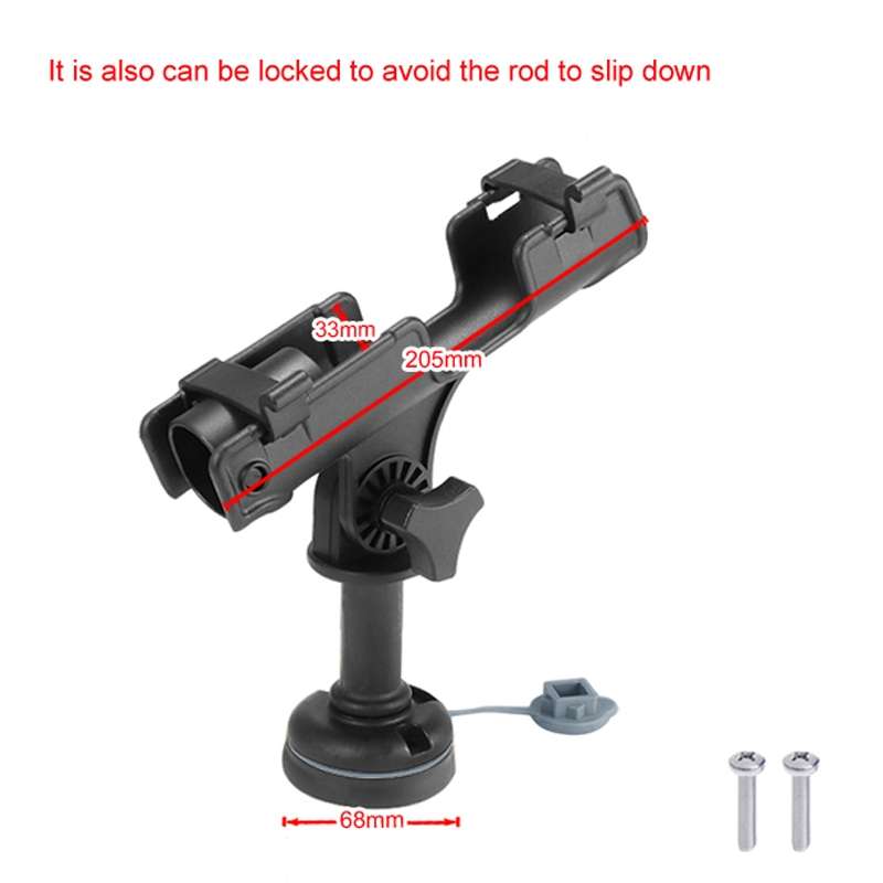 Marine 360 Degree Adjustable Plastic Fishing Rod Holder(With Round Mounting Base)