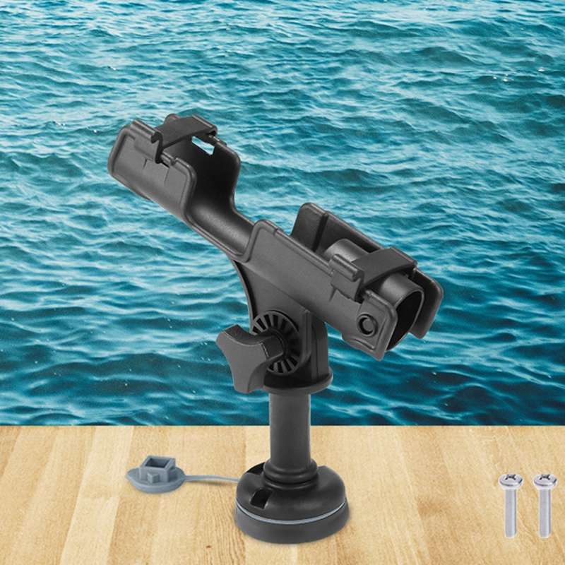 Marine 360 Degree Adjustable Plastic Fishing Rod Holder(With Round Mounting Base)