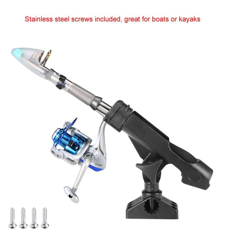 Boat Kayak 360 Degree Adjustable Fishing Rod Holder(235MM)