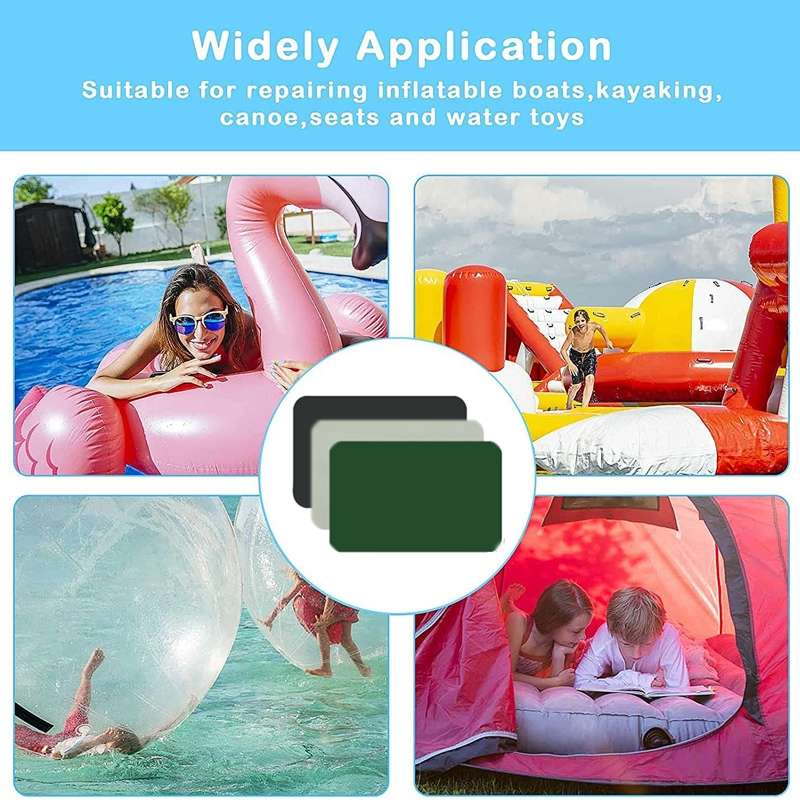 2pcs Kayak Inflatable Boat Damaged Leaking Holes Repair Patches(Gray)