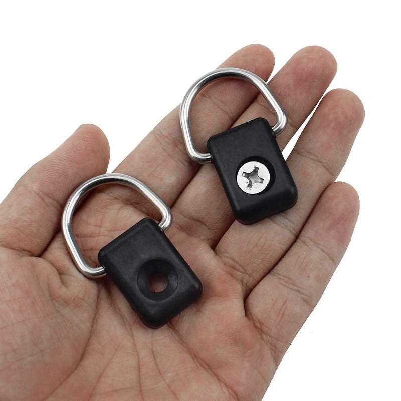 6pcs Fishing Kayak Backrest Elastic Rope Square D-ring Buckle